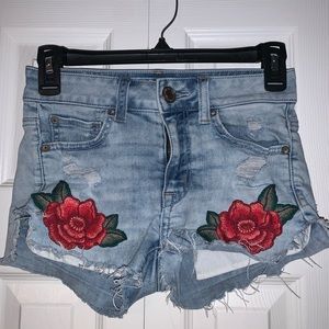 Floral Jean Shorts